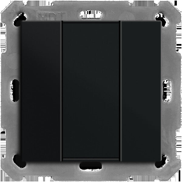 MDT technologies KNX Taster 55 2-fach Schwarz matt BE-TA550206.02
